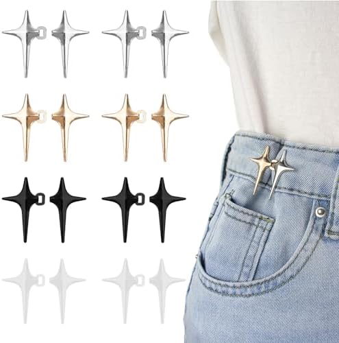 Classicseali Lot De 9 Paires De Clips Pour Jeans - Accessoire