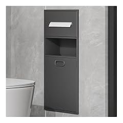 GFAZXDS Shower Niche Brushed Stainless Steel Recessed Shower Caddy Bathroom Shelf Insert Stainless Steel Shelf with Trash Can