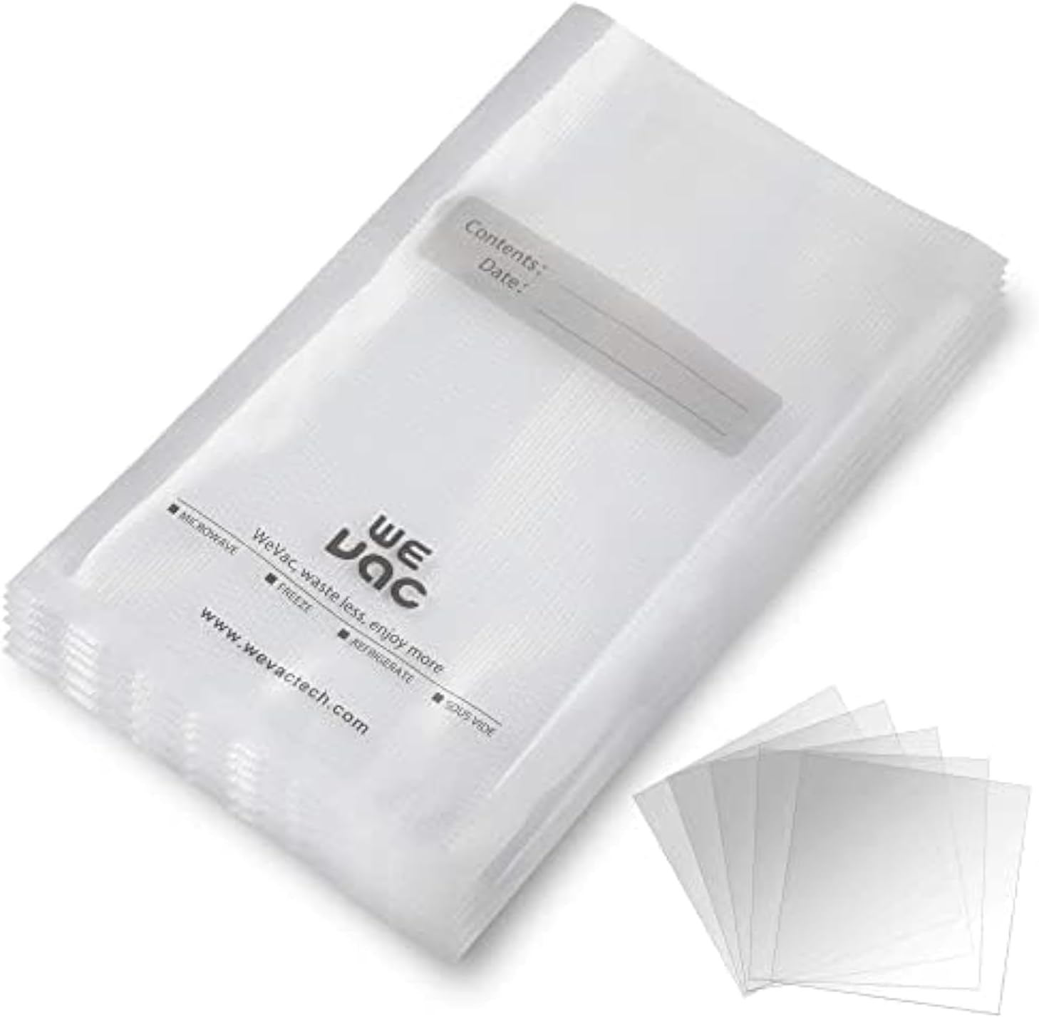 Wevac Vacuum Sealer Bags 100 Quart 8x12 Inch for Food Saver, Seal a Meal, Weston. Commercial Grade, BPA Free, Heavy Duty, Great for vac storage, Meal Prep or Sous Vide