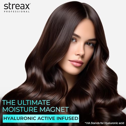 Image of Streax Professional Vitariche Gloss Shampoo with Hyaluronic Acid -300ml, Sulfate-Free Shampoo for Dry, Damaged & Frizzy Hair, Hydrating & Nourishing Shampoo with Hyaluron Molecules for Frizz Control, For All Hair Types