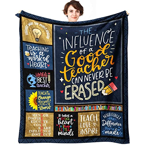 Christmas Teacher Gifts for Women Men, Teacher Appreciation/Thank You Gift Throw Blanket 60