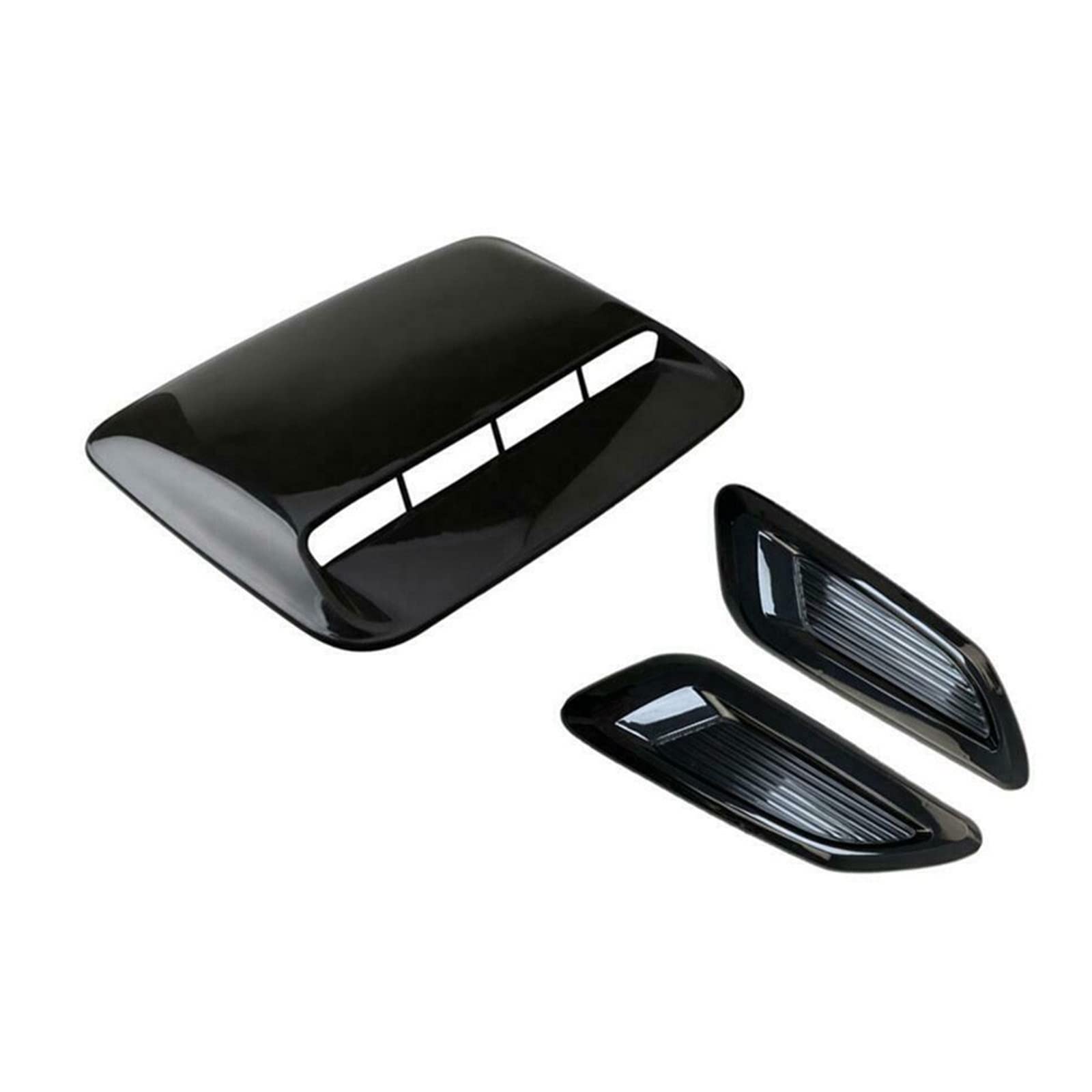 Cubiertas de ventilación en ABS negro brillante que transforman el capó del motor de tu coche