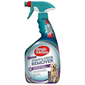 Simple Solution Pet Stain and Odor Remover | Enzymatic Cleaner with 2X Pro-Bacteria Cleaning Power | Floral Fresh, 32 Ounces