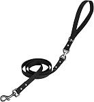 PetBonus Une laisse pour chien imperméable, 5 FT Lead d'entraînement de marche Odor Proof, pas d'angle et facile à nettoyer les laisses pour petits chiens de races moyennes (Noir)