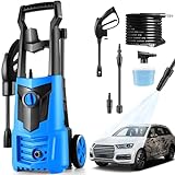 Electric Pressure Washer Homdox 1950PSI Pressure Washer 1600W Power Washer High Pressure Cleaner Machine with Gimbaled Nozzles Foam Cannon,Best for Cleaning Homes, Cars, Driveways, Patios