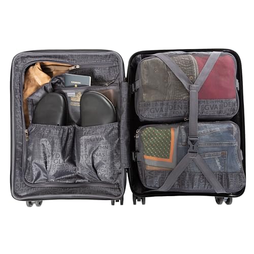 Air Canada Union Premium Collection 21-Inch Hardside Rolling Carry-On Luggage with Spinner Wheels, Travel Suitcase Set: Carry On Bag & 2 Packing Cubes (Black) image 7