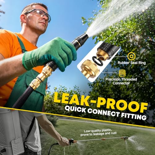 LusterAce High Pressure Hose Nozzle, Adjustable Garden Hose Spray Nozzle for Watering Plants, Patio Cleaning and Car Washing, 1 Pack — view 5