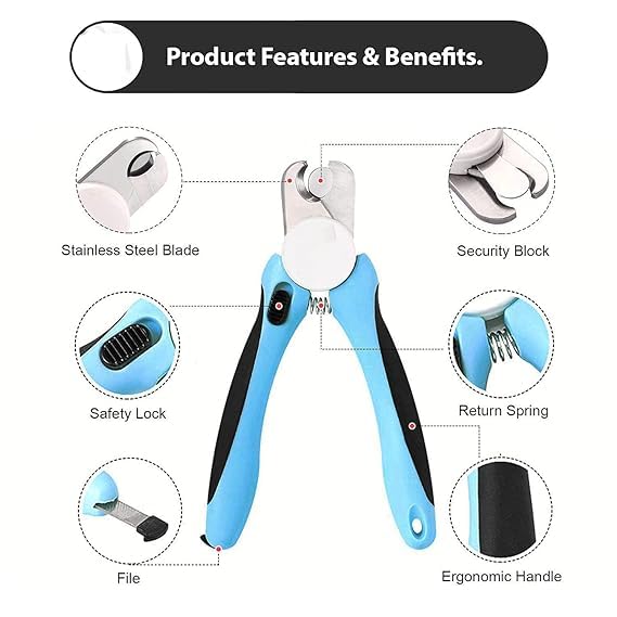 VIPREKHO Stainless Steel Dog & Cat Pets Nail Clippers and Trimmers with Safety Guard Toe Nail Clipper Scissor Trimmer and Cutter Grooming Tool for Dog and Cat with Grip for Animals Pet Accessories VIPREKHO Stainless Steel Dog & Cat Pets Nail Clippers and Trimmers with Safety Guard Toe Nail Clipper Scissor Trimmer and Cutter Grooming Tool for Dog and Cat with Grip for Animals Pet Accessories