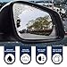 Cuymoap 2 PCS Car Rearview Rainproof Films, Oval Anti-fog Anti Glare Guard, HD Viewing Anti Scratch Protective Sticker, Universal Reusable Safe Driving Accessory for Car Windows Mirrors (Blue)