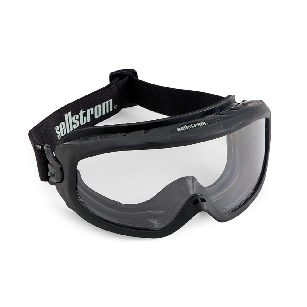 Sellstrom Safety Goggles – Wildland Fire OTG Eye Protection, S80225, Anti Fog, Scratch Resistant, Protective Eye Shield for Men and Women with Clear Lens, Adjustable Strap, Black Frame