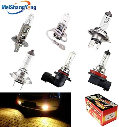 Car Headlight Bulbs(Halogen) - Yellow H1 H3 H4 H7 H8 H11 9005/HB3 9006/HB4 Halogen Bulb 12V 55W 100W 4300K Quartz Glass Xenon Car HeadLight Auto Lamp (55W H11)