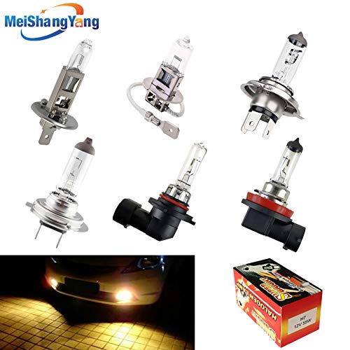 Car Headlight Bulbs(Halogen) - Yellow H1 H3 H4 H7 H8 H11 9005/HB3 9006/HB4 Halogen Bulb 12V 55W 100W 4300K Quartz Glass Xenon Car HeadLight Auto Lamp (55W H11)