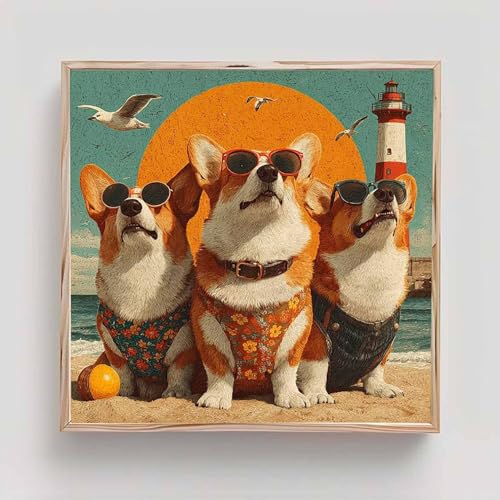 Perro Diamond Painting Adultos, Animal Cuadros de Diamantes, 5D Puzzle Diamantes Cuadros en Punto de Cruz Diamond Art Painting Kit, Hobby Ccreativi Adulti, Decoración Pared Hogar 90x90cm ou6-l34