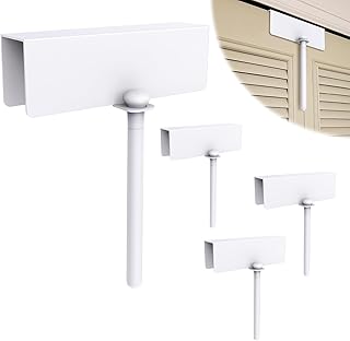 Metal Bifold Door Lock - Double Door Child Safety Locks Keep Toddler, Cats&Dogs Out of Closets, Cabinets, Pantry - No Need Install (4PC)
