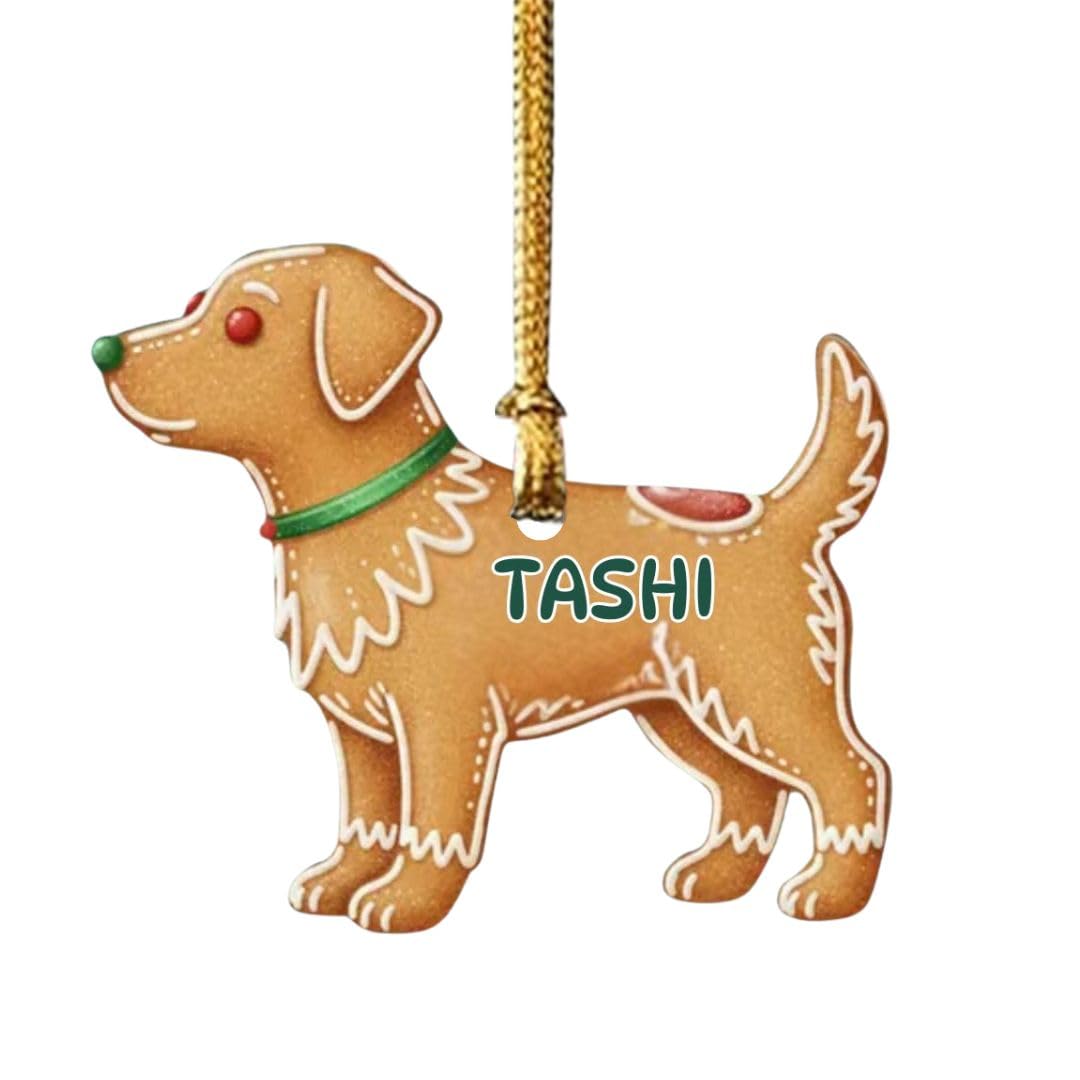 TPJ Handmade Resin Customized Pet Name Christmas Ornaments Tree Decoration with Dog Cat Photo, Personalized Unique Cute Pet Lovers Gift for Dog Pet, Xmas Holiday Keepsake – Gingerbread Dog Cookie TPJ Handmade Resin Customized Pet Name Christmas Ornaments Tree Decoration with Dog Cat Photo, Personalized Unique Cute Pet Lovers Gift for Dog Pet, Xmas Holiday Keepsake – Gingerbread Dog Cookie