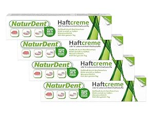 NaturDent Haftcreme 4x 40g Vegan Zinkfrei