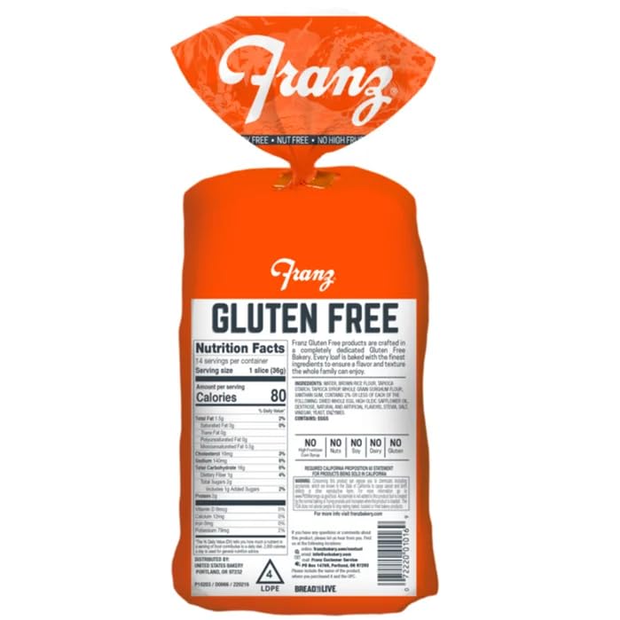 Miniatura 3 de Franz Bakery Pan hawaiano sin gluten, paquete de 2 (2 x 18 onzas) CON guía de estilo de vida sin gluten Living Chic