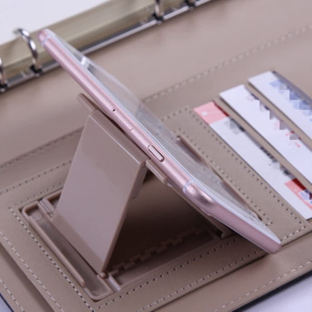 Carnets de notes à couverture rigide, Organiseur en cuir A5 Business for réunions, entretiens, affaires zippé(Blue)