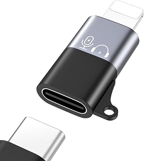 MoKo for DJI Mic Mini USB C to Lightning Audio Adapter for iPhone, 1 Pack | Not for DJI Mic Series & Phone Calls, Support Music Playback & Charging, For iPhone 14/13/12/11/USB-C EarPods