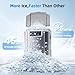 KaringBee Nugget Ice Maker Countertop - 45lbs/24H, 5mins Making Soft Chewable Pellet Ice - Self-Cleaning, Sonic Ice, Pebble Ice Machine for Home Kitchen,Office - Stainless Steel, Silver