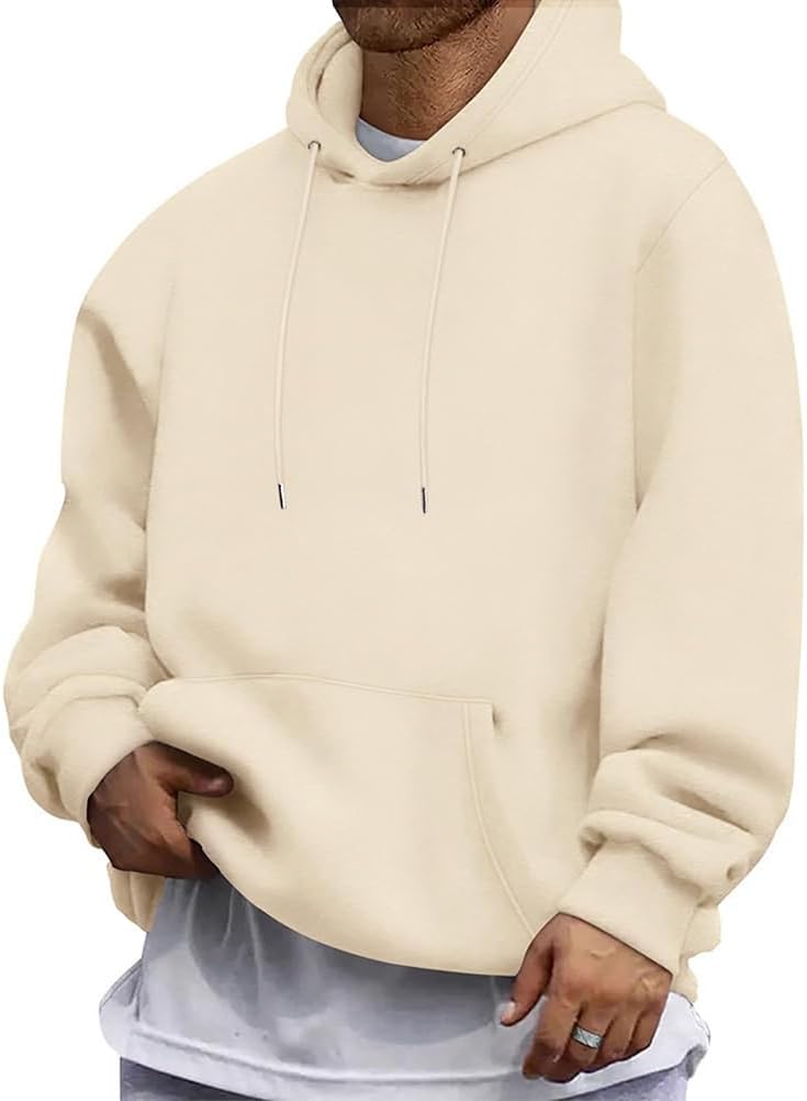 Hoodie Men's Pullover Plain Hoodie