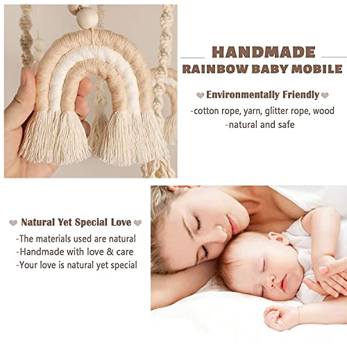 Baby Mobile For Crib - Boho Crib Mobile - Gender Neutral Baby Mobile - Boho Nursery Decor - Crib Mobile For Girls, Boys - Mobile For Bassinet, Pack N Play #TOP3