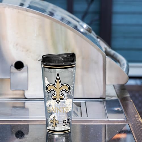Image of Rico Industries NFL Football New Orleans Saints Double Wall 20oz Tritan Tumbler