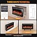 Sweetcrispy 36” Electric Fireplace Insert, Wall Mounted & Recessed Fireplace, 1500W Freestanding Fireplace Heater with Remote & Touch Panel Control, Adjustable Flame Effect, 12H Timer for Indoor use