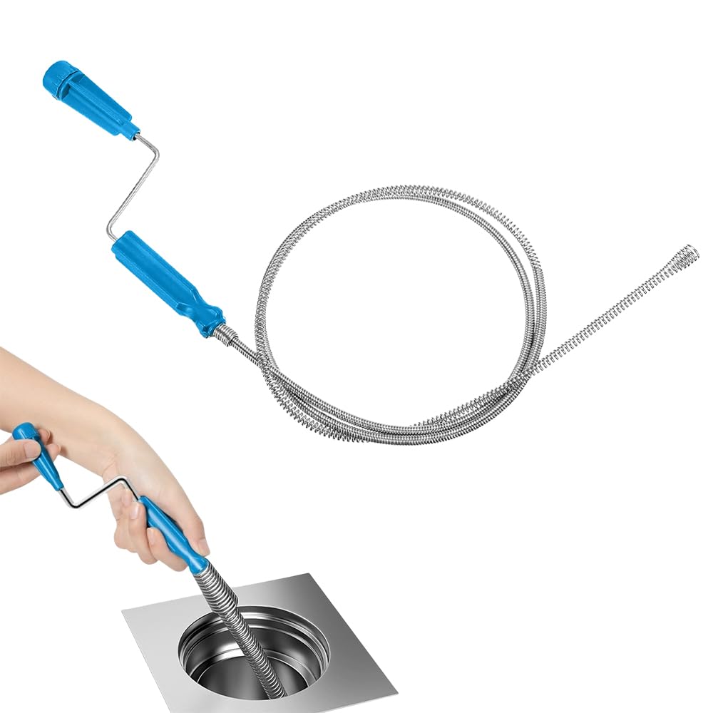 Drain Augers, 9.8ft Stainless Steel Flexible Plumbing Drain Auger, Manual Hair Drain Cleaner Tool, Clog Remover Tool for Kitchen Bathroom Toilet Bathtub Sewer Sink-image-22