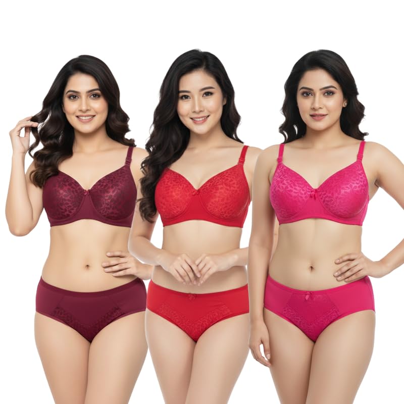 Women's Lace Lingerie |Soft & Breathable Fabric | Bra Panty Set for Women and Girls | Honeymoon Bikini Set-image-7