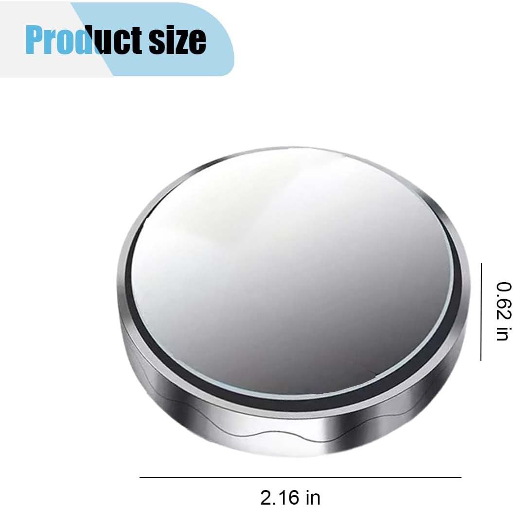 BDZMC 2PCS Suction Cup Car Blind Spot Mirrors, 2" Round HD Glass Convex 360° Wide Angle Rear View Mirror, Adjustable Car Side Mirror, Auto Exterior Accessories for Cars SUVs Trucks (Silver)