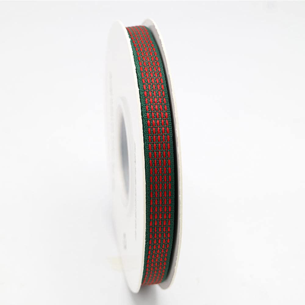 Ribbons For Gift Wrapping Ribbon For Fabric Satin Ribbons 1 Cm 15Yardas Contrast Color Jumper Gwintowany Zespół Skokowy Wstążka Wstążka Sznurka Spinacz Diy Materiał Bow Flower Prezent Opakowanie-Zielo