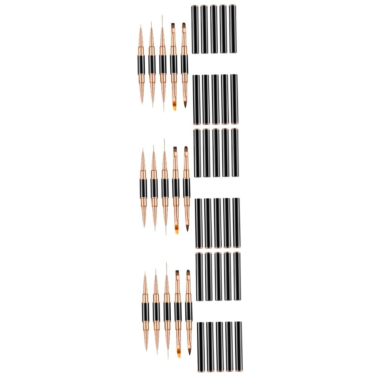 Healeved 15piezas Pinceles Para Arte De Uñas De Lápices De Línea Doble Cabeza Herramientas Para Decoración De Uñas Compactos y Reutilizables Diseño Sin Gastos Elevados