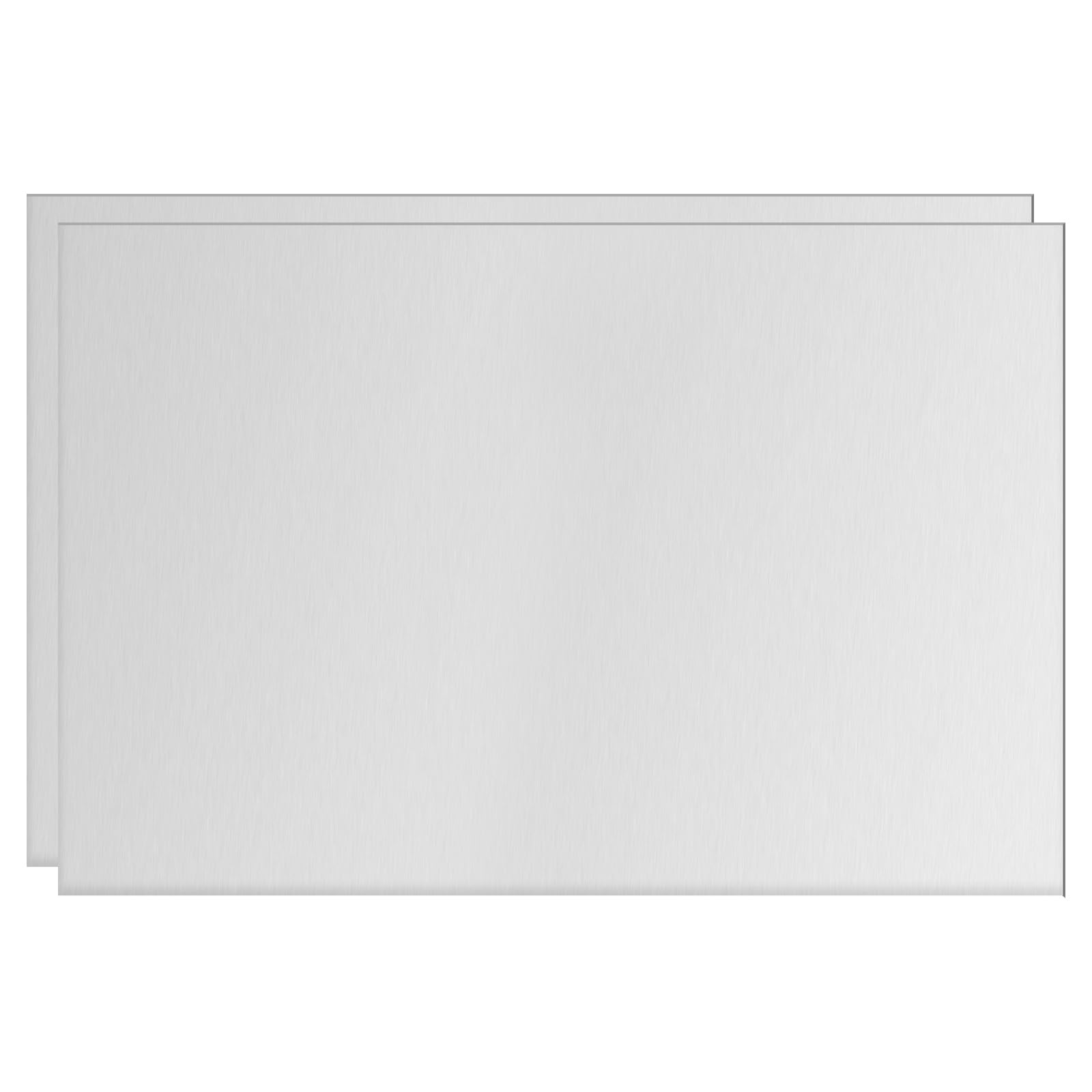 QUARKZMAN Lamiera In Alluminio, 2 Pezzi 300mm x 200mm x 6mm (0.24 Pollici) Spessore Piastra Quadrata In Alluminio 6061 Per Uso Industriale, Tonalità Argento
