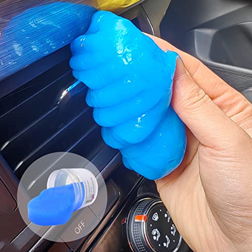 Cleaning Gel for Car, Auto Air Vent Interior Detail Removal Putty Cleaning Keyboard Cleaner, Detailing Putty Gel Detail Tools for for PC Tablet Laptop Keyboard, Cameras, Air Vents(Blue)
