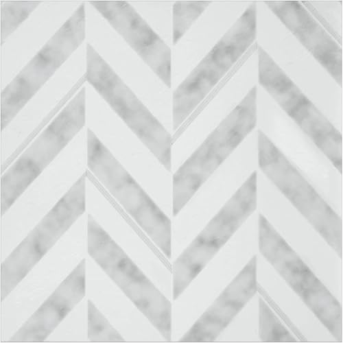 Miniatura 16 de Azulejos de suelo de vinilo autoadhesivos retro de 12 pulgadas, 20 azulejos - 12" x 12", patrón Burch - Despegar y pegar, suelo de bricolaje para