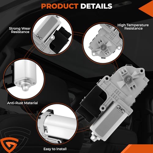 Image of GEARLAST Sunroof Motor for Ford Explorer 2011-2017 Left or Right | Explorer Sun Roof Motor Replacement,1 PCS Moon Roof Motor Replaces# BB53-15B689-AB BB5Z15790A