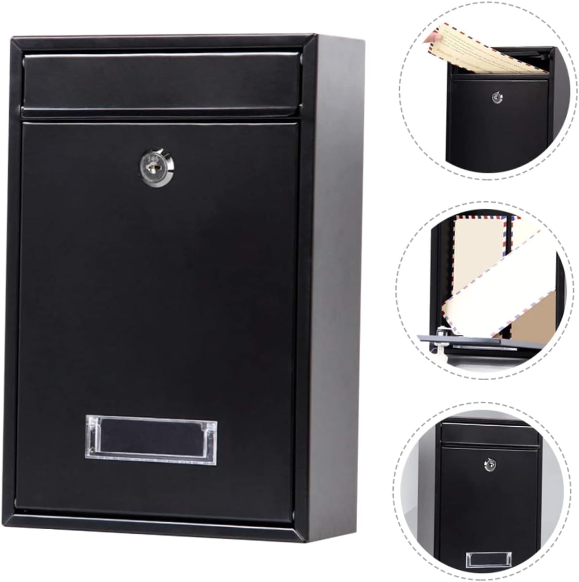 Durable Wall Mounted Mailbox for Outdoor Use Letter Case Post Box Secure Newspaper Box Easy to Install for Home and Office Settings