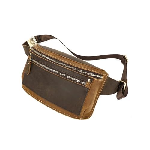 Retro Crossbody Bag Sports Backpack Casual Men's Genuine Leather Chest Bag Versatile