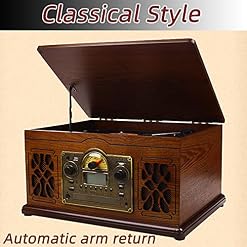 FMOPQ All in One Bluetooth Turntable Entertainment Center Built-in Stereo Speakers – 3-Speed Turntable Vinyl to MP3… - Les Beatles, Paul McCartney, John Lennon, RIngo Starr, George Harrison FMOPQ All in One Bluetooth Turntable Entertainment Center Built-in Stereo Speakers - 3-Speed Turntable Vinyl to MP3… – Image 2