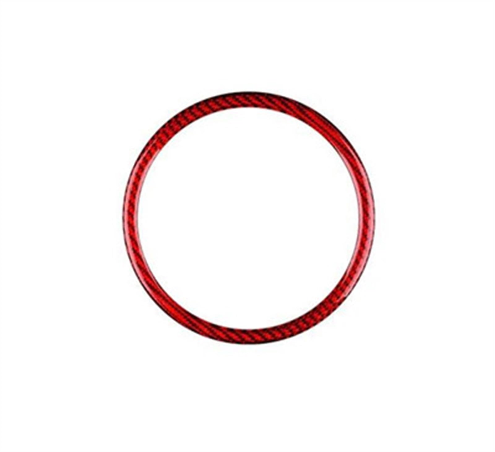 Piwine Outer Red Real Hard Carbon Fiber Car Steering Wheel Center Ring Decoration Sticker For Fiat 500 2008-2021 2022 2023
