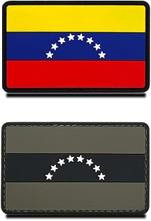 2 PCS 3D PVC Rubber Venezuela National Flag Patch, Heavy Duty and Solid Material, Hooked Backing Tactical Venezuelan Emblem Patch for Clothes Backpack Uniform Vest Biker Travel