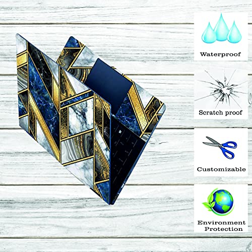 Image of Marbel D7 Top+Wrist Pad Vinyl Laptop Skin /Sticker /Cover for 15 to 15.6 Inches Laptops Laminated-Removable-HD Quality Compatible for Hp-Dell-Sony-Lenovo-Asus etc.(15x10 Inches)