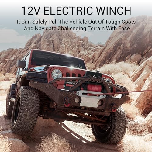 10000 Lbs Electric Winch, 12V Heavy Duty Waterproof Recovery miniatura 3