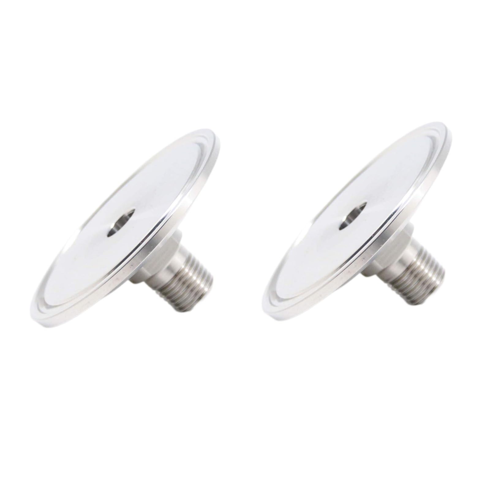 QiiMii 2" Tri Clamp Tri Clover Fittings to NPT 1/4" Male Thread Adaptor SS304 2 PACK