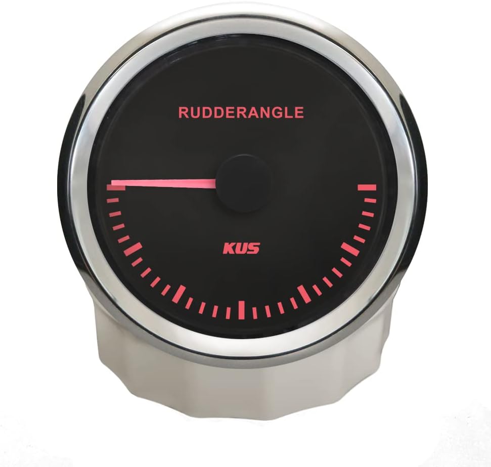 KUS Guaranteed Rudder Angle Indicator Gauge with Rudder Sensor 85mm (3-3/8") with Backlight