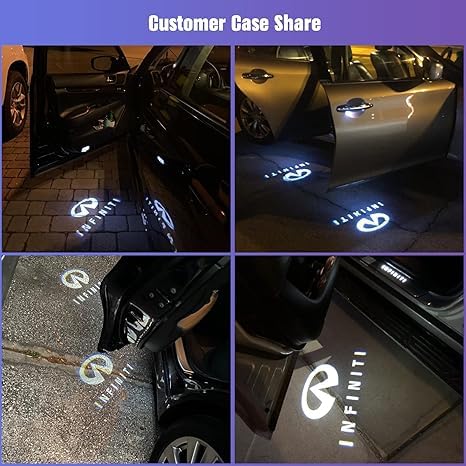 SHANSHANHA Car Door Light Logo for Infiniti - Ghost Shadow Laser Car Courtesy Step Lights Q50 Q60 Q70 QX50 QX70 QX80 FX G M EX Series Accessories 2 pack, WER12