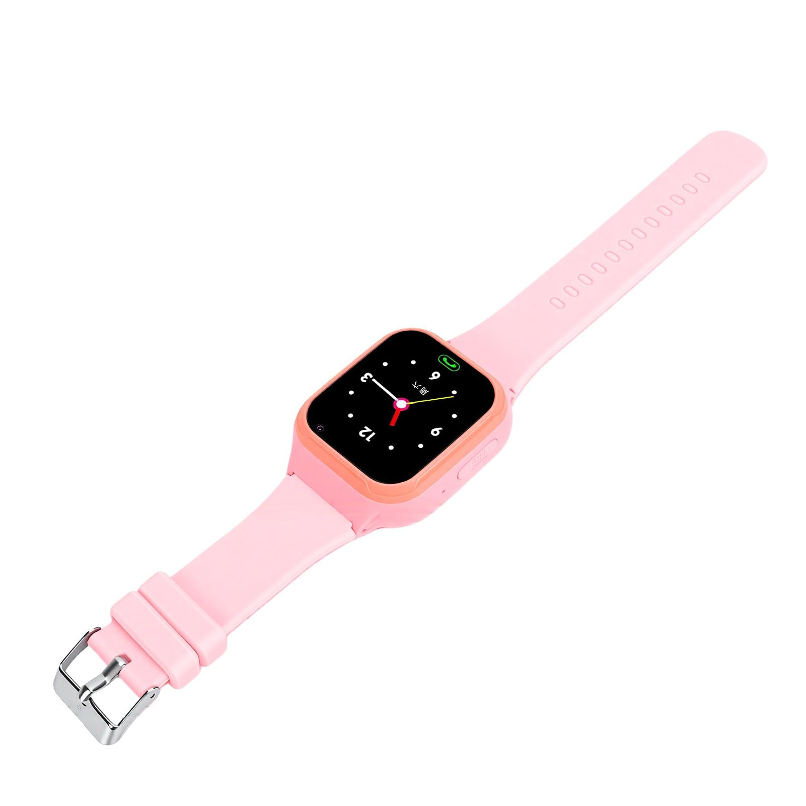 Diyeeni Smartwatch per Bambini 4G Touch Screen da 1,44 Pollici IP65 Videochiamata Impermeabile Posizione LBS Allarme SOS Smartwatch per Bambini con Fotocamera e WiFi (PINK)