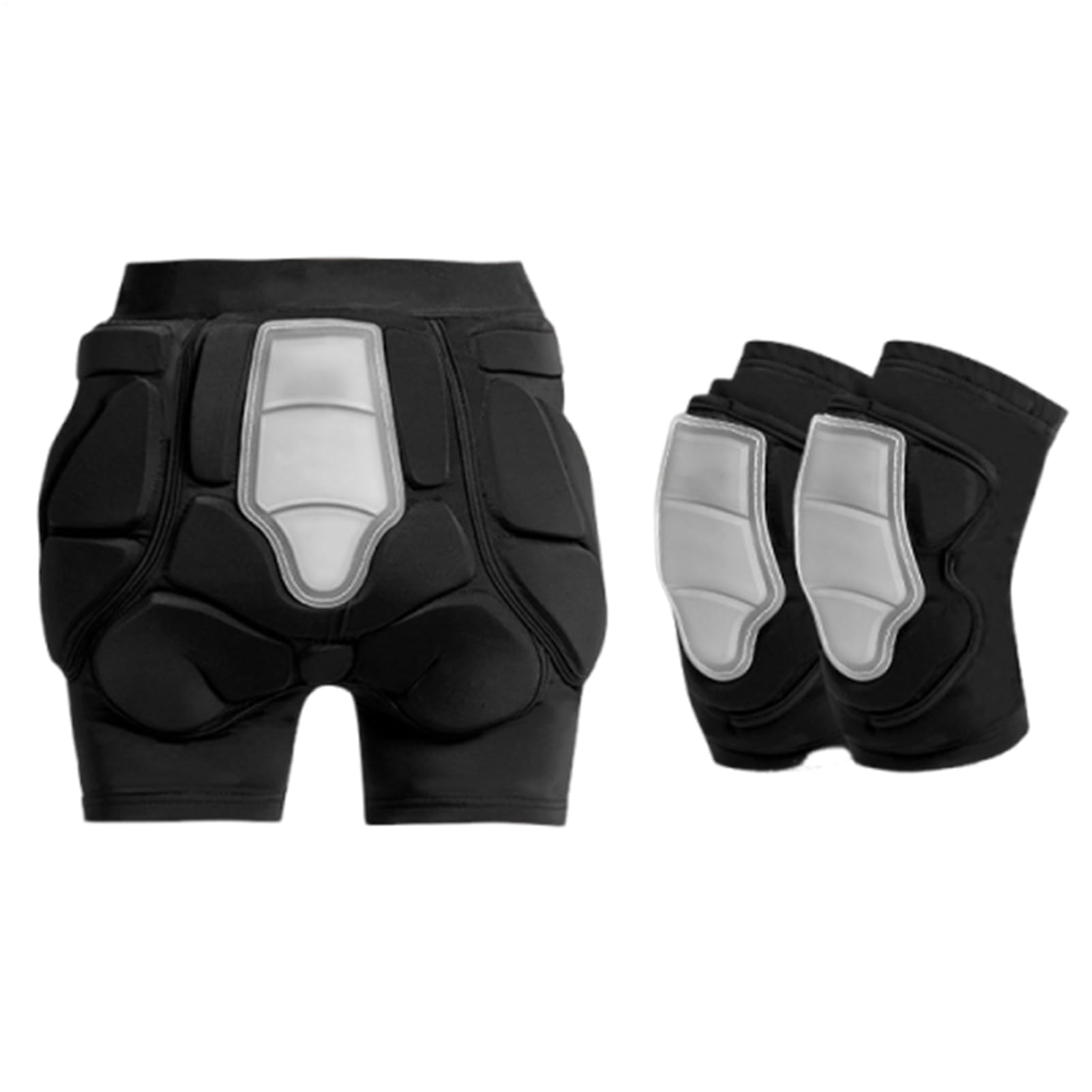 Szorty ochronne z wyściółką - spodenki ochronne 3D - ergonomiczne ochraniacze z ochraniaczami kolan do ćwiczeń, sportu, skutera, jazdy na nartach, jazdy na rowerze, snowboardu