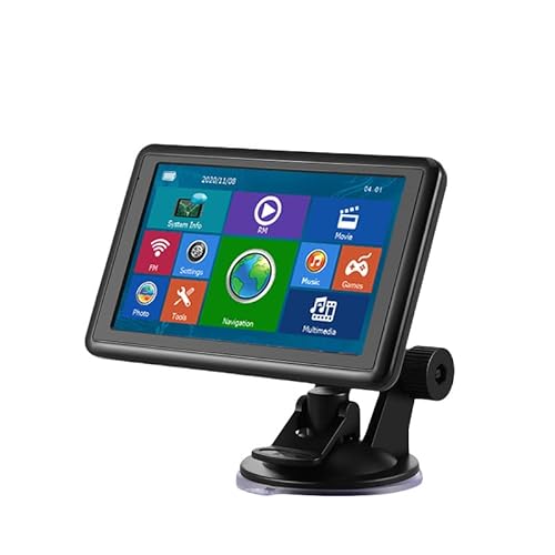 GPS Voiture, Carte de l'europe 2025, 5 Pouces/13.5CM, Navigation Hors Ligne, Mises à Jour Gratuites, Voix Réelles, Alerte Vitesse & Poi, Français Réglable, pour GPS Poids Lourds/Camping-Car/Camion,3D